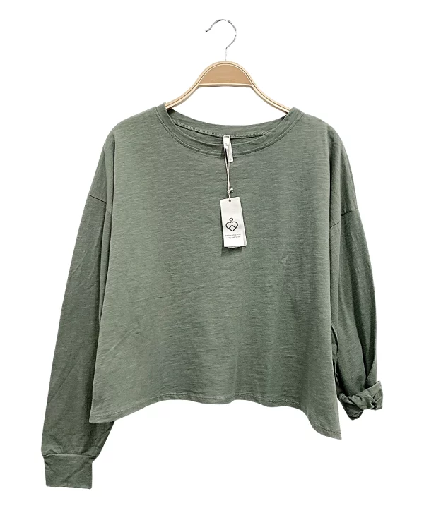 Cotton Slub Long Sleeve Olive