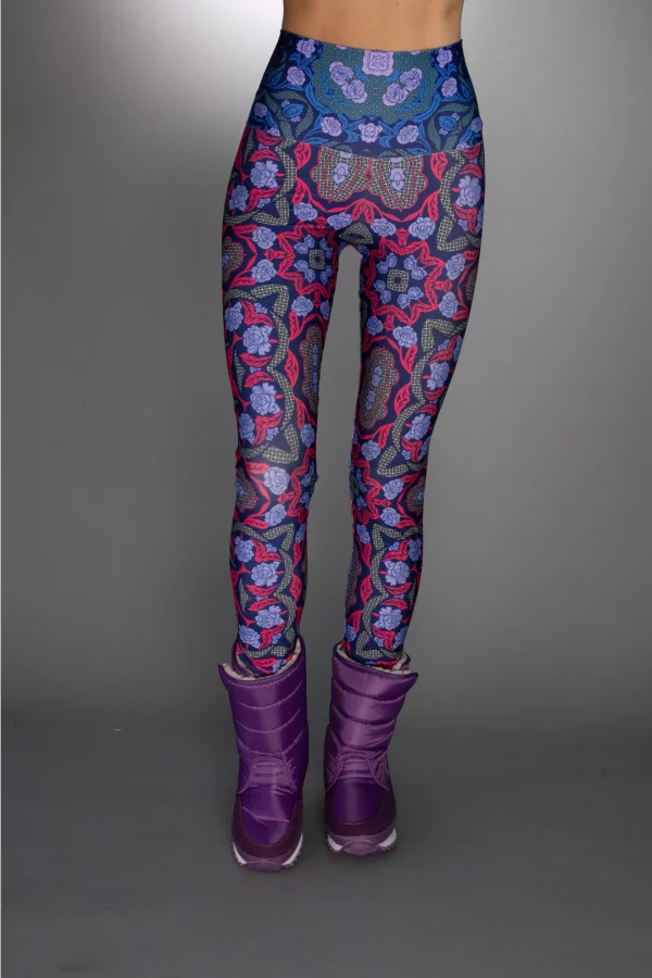 Leggings Electric Purple Scarlet Red 1