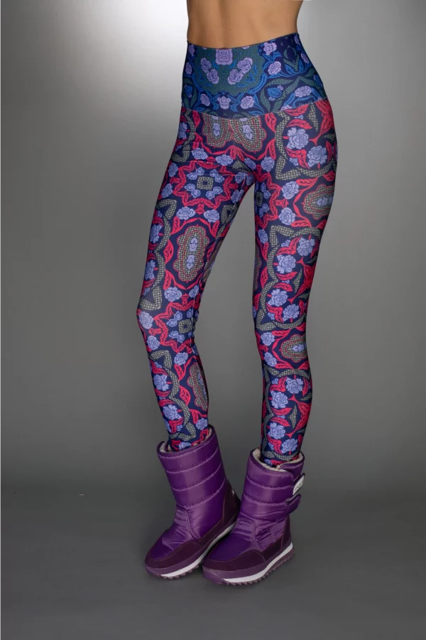 Leggings Electric Purple Scarlet Red 3